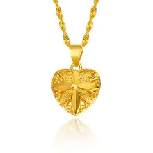 18k Gold Heart Necklace for Women